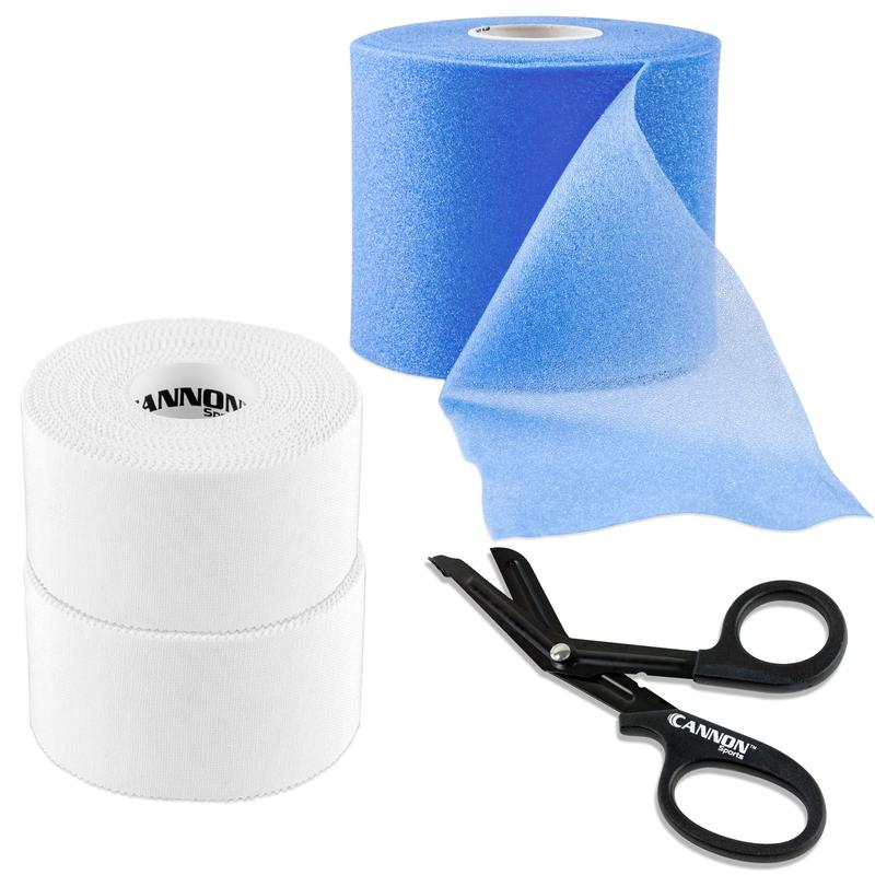 Premium Athletic Tape and Pre-Wrap Set with Scissor - Easy Tear, Strong Support - Hypoallergenic & Breathable