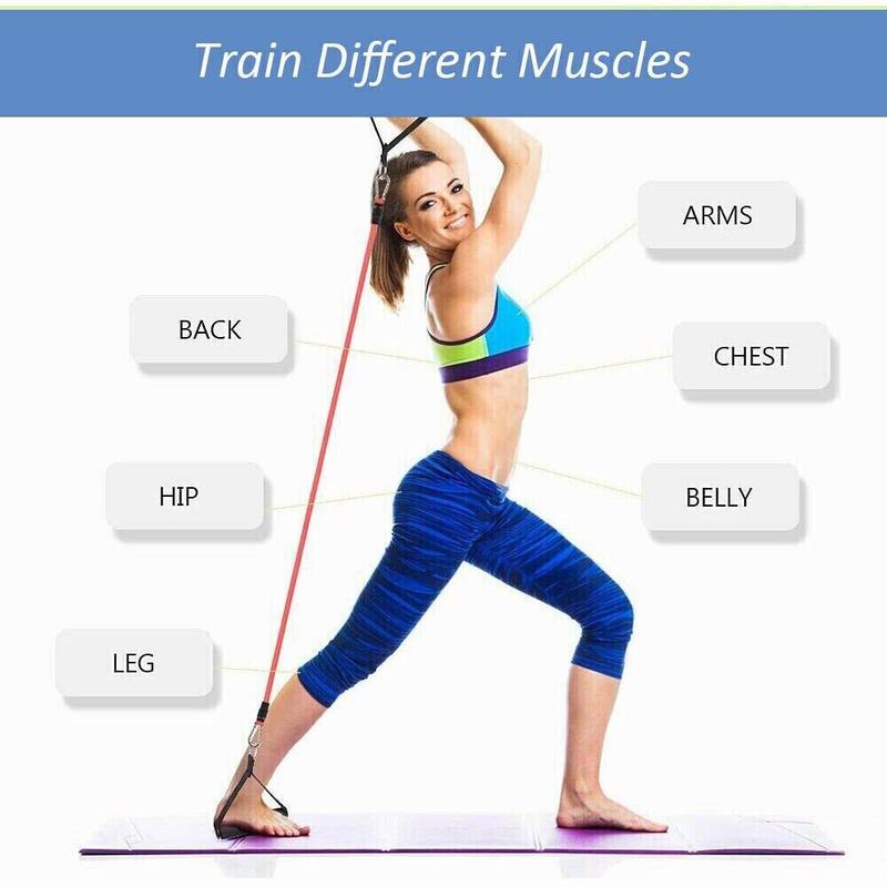 11 PCS Resistance Band Set Yoga Abs Exercise Fitness Tube Gym Home Workout Bands