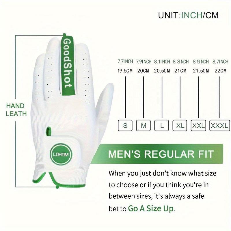 Men's Left Hand Golf Glove, 1 Count Breathable Golf Glove, Lasting Stable Grip Tool, Soft Golf Glove, Golf Gift for Men, Christmas Gift