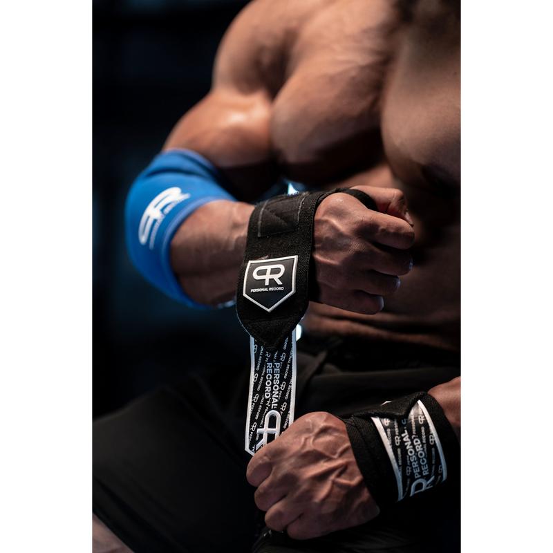 Personal Record Heavy Duty Premium Wrist Wraps PR901 - Black White