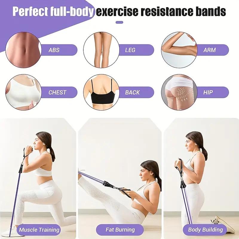 Resistance Bands Set For Working Out, 150LBS Exercise Bands, Workout Bands With Handles, Legs & Ankle Straps For Muscle Training, Body Shaping & Physical Therapy