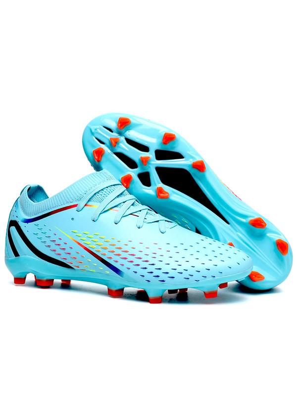 Unisex Ombre Pattern Lace-up Front Football Shoes, Anti-slip Breathable Long Studs Soccer Shoes, Summer Training Sneakers for Training Match Practice