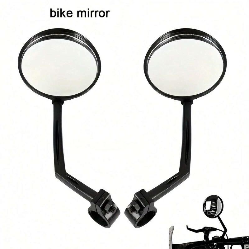 Adjustable Bike Rearview Mirror, 2 Counts 360° Rotatable Bicycle Side Mirror, Wide Angle Reflective Safety Mirrors for Mountain Road Bikes