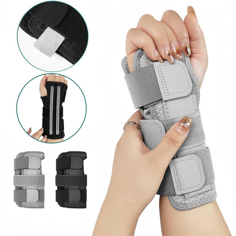 Adjustable Wrist Brace, 1 Count Wrist Support Brace with Splints, Hand Support for Men Women Wrist Sprain, Sports, Fitness