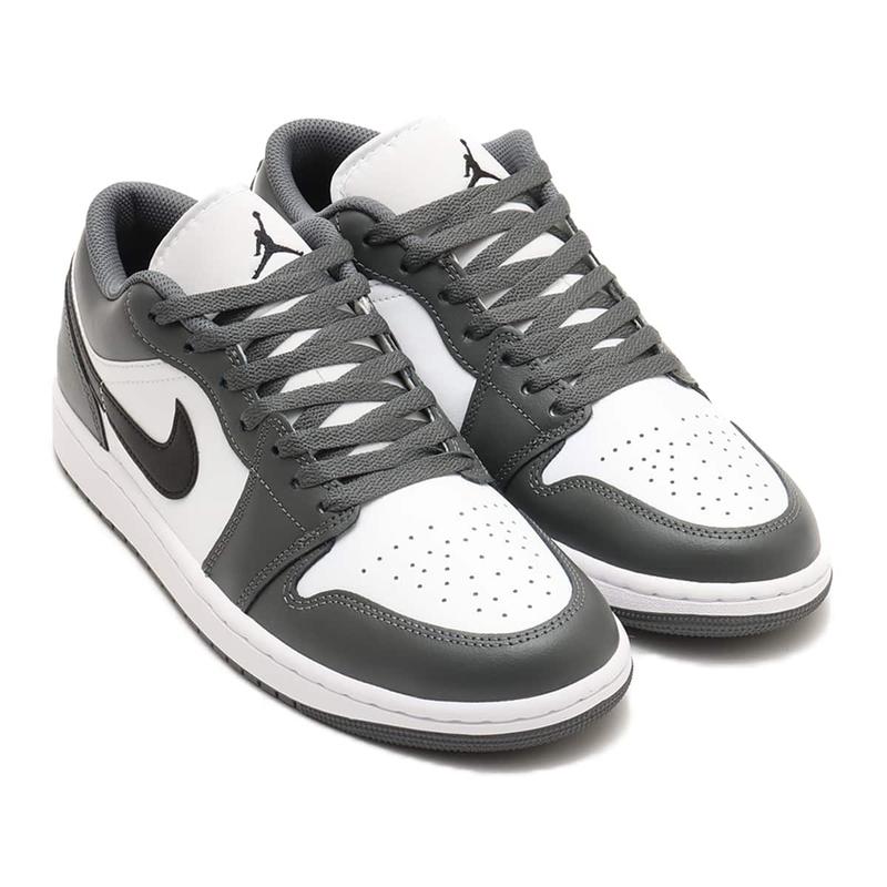 Nike Air Jordan 1 Low Iron Grey 553558-152 Men's Fashion Sneaker New