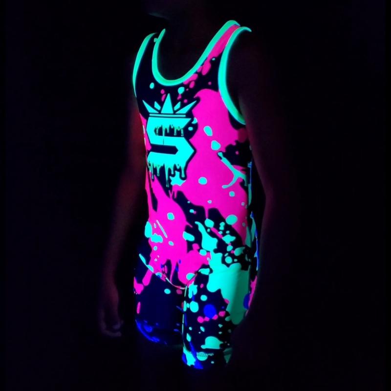 SUPREME GLO Singlets (Glow in the dark singlet),  Made from 277 gsm spandex lycra,  unparalleled comfort and durability