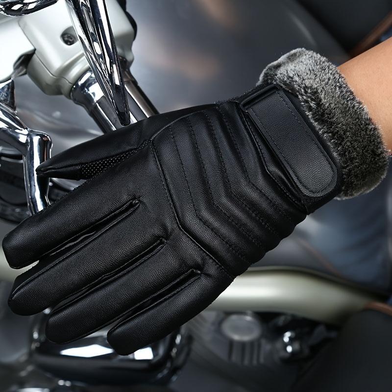 1 Pair of High Quality Men's Thermal Fleece Gloves-Outdoor Winter Skiing, Cycling Gloves-Waterproof, Non-Slip, Touch Screen, Warm in Cold Weather