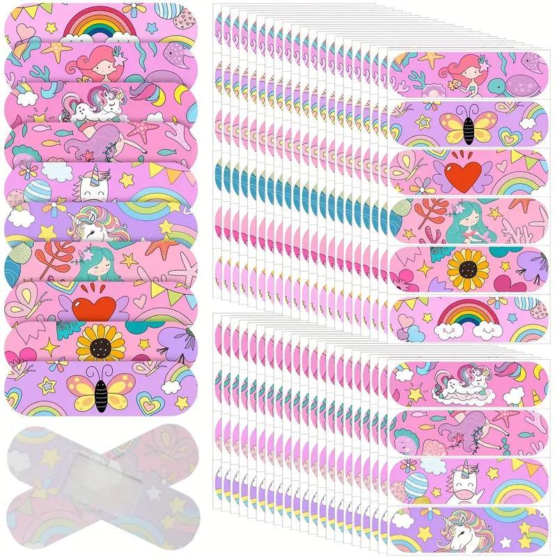 Cartoon Pattern Sticky Elastic Bandage, 20 50pcs PE Waterproof Breathable Sticker, Outdoor Flexible Adhesive Other Sports Accessories