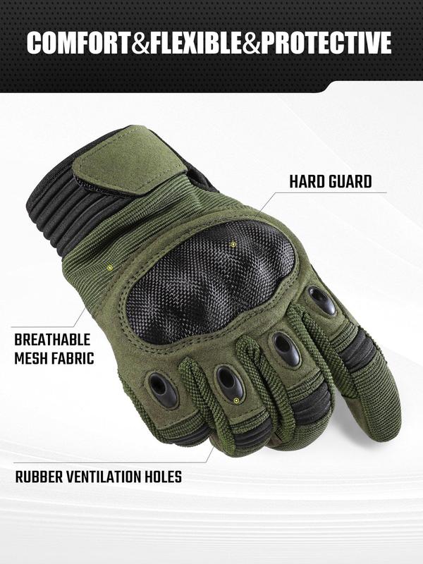 Touch Screen Full Finger Gloves, Outdoor Wear-resisting Sports Work Driving Riding Hiking Camping Climbing Motorcycle Anti-slip Gloves, Men Women Sports Accessories