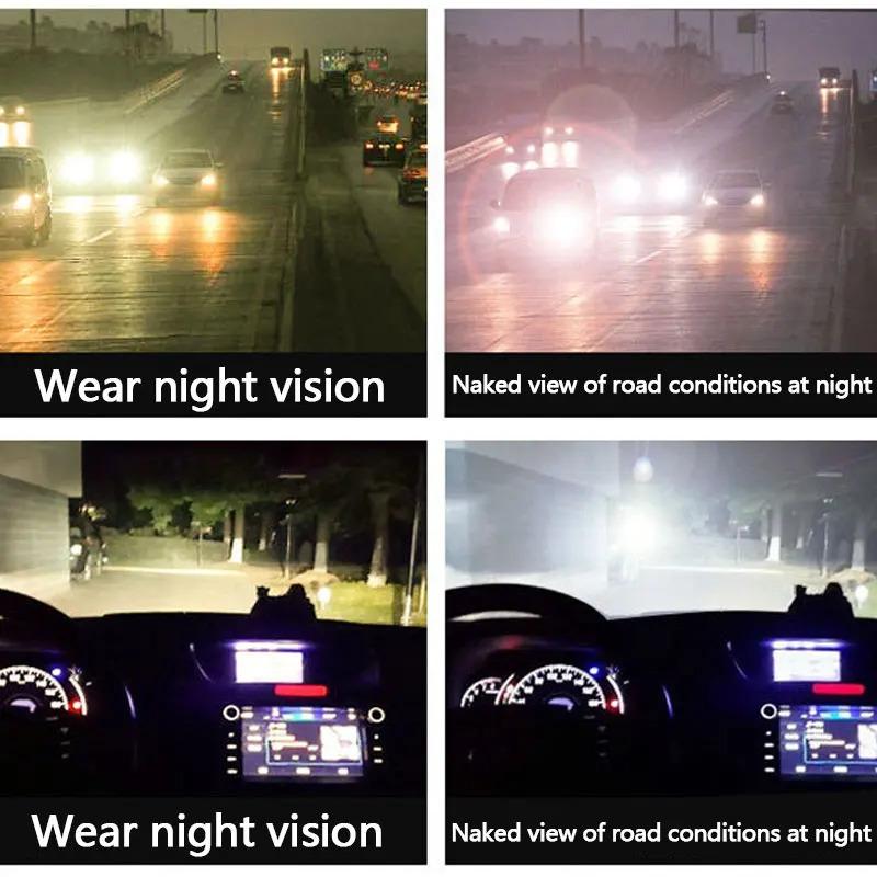 Day Night Car Anti-Glare Night Vision Drivers Goggles Night Driving Enhanced Light Glasses Cycling Goggles Night Vision Glasses