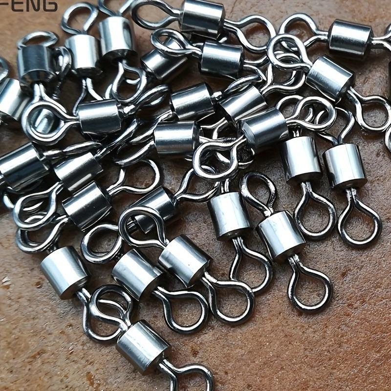 Heavy-duty Fishing Swivel Ring, 100pcs pack Lure Connector, Premium Tackle Accessories for Secure Fishing Connections, Ideal for All Techniques