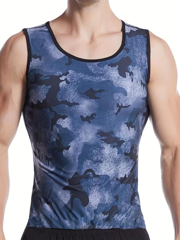 Men's Sleeveless Sauna Tops, Sporty Slim Fit Breathable Sweat-wicking Tanks for Gym Workout Running, Men Sport & Outdoor Clothing