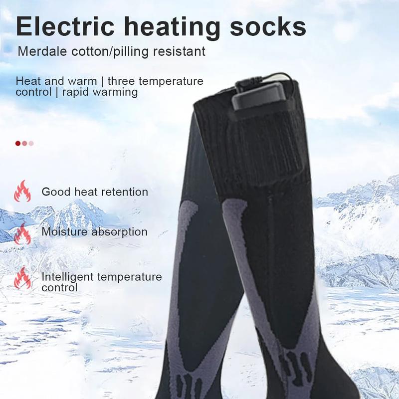 Electric Heated Socks Electric Heating Socks Breathable Rechargeable Skiing Sock Outdoor Sport Socks for Fishing Cycling Hunting