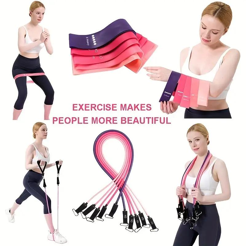 Resistance Bands Set For Working Out, 150LBS Exercise Bands, Workout Bands With Handles, Legs & Ankle Straps For Muscle Training, Body Shaping & Physical Therapy