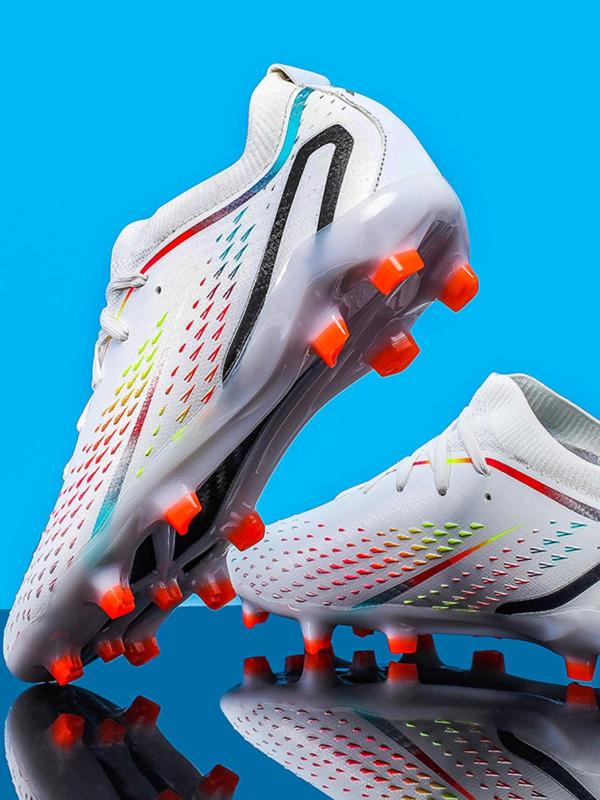 Unisex Ombre Pattern Lace-up Front Football Shoes, Anti-slip Breathable Long Studs Soccer Shoes, Summer Training Sneakers for Training Match Practice