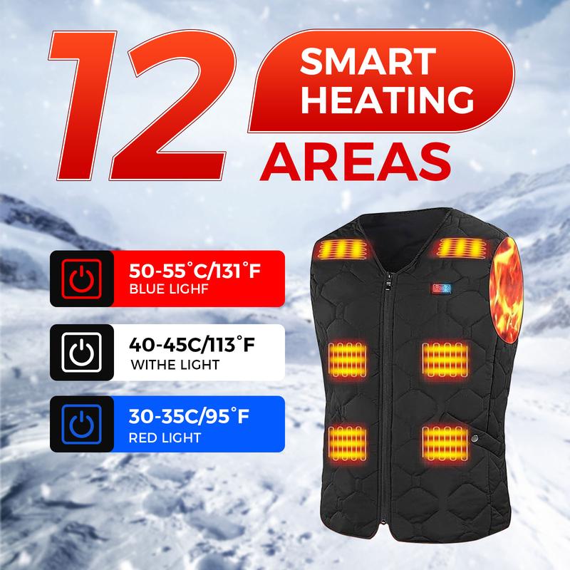 Heated Vest for Men Women,Lightweight Heated Vest Jacket with Battery Pack for Winter Qutdoor Hunting Skiing 0086