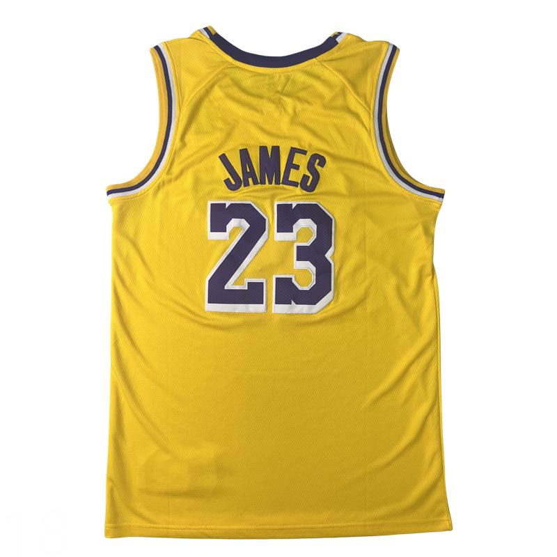 LeBron James Men's Sleeveless stitched Basketball Jersey Gold CV