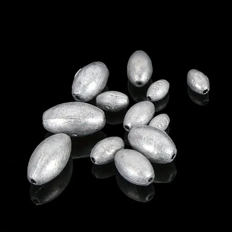 Egg Shaped Fishing Sinker, 20pcs Olive Shaped Fishing Sinker Weights, Casting for Fishing Bottom, Fishing Gear for Freshwater Saltwater, Christmas Gift