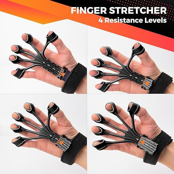 5 PCS Grip Strengthener Workout Kit, Forearm Grip Adjustable Resistance Hand Gripper, Finger Exerciser, Grip Ring & Stress Relief Grip Ball, Home Gym