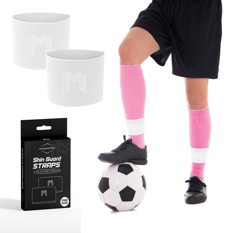 MediCaptain Soccer Shin Guard Straps - Silicone Shin Guard Holders - Alternative to Soccer Tape, Shin Guard Stays for Adult, Youth 13+