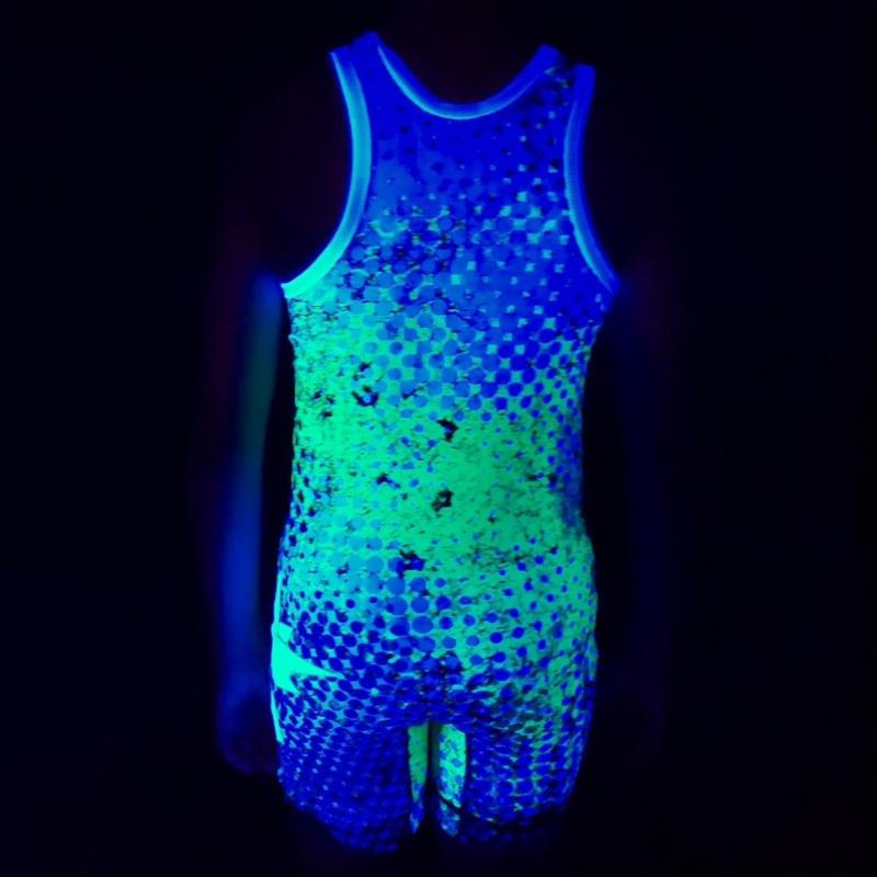 SUPREME GLO Singlets (Glow in the dark singlet),  Made from 277 gsm spandex lycra,  unparalleled comfort and durability