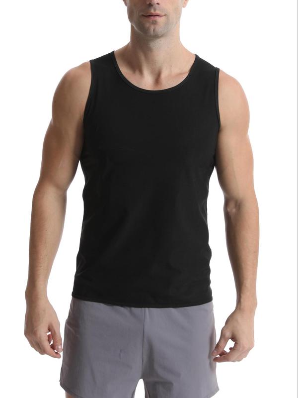 Men's Plain Sauna Sweating Vest Shapewear, Breathable Comfortable Vest Shaper for All Seasons, Men's Shapewear for Gym Workout