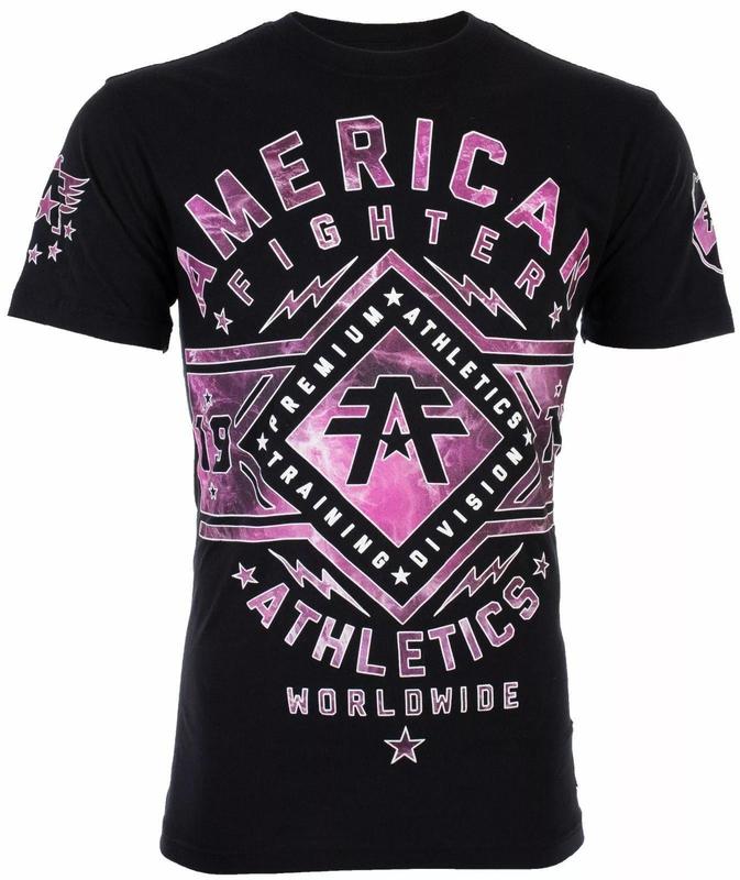 AMERICAN FIGHTER Men's T-Shirt SANTA CLARA Athletic Biker MMA