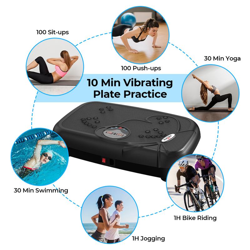 2024Vibration Plate, Fitness Platform Exercise Machine, Vibrating Lymphatic Drainage, Full Body Workout, Vibrate Stand Shake Board Sport Gym for Women