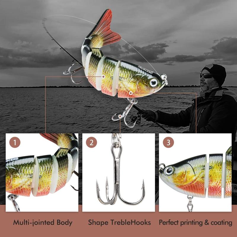 Artificial Fishing Lure, Lifelike S-shaped Fishing Bait for Bass Trout, Slow Sinking Fishing Lure, Fishing Gear for Men