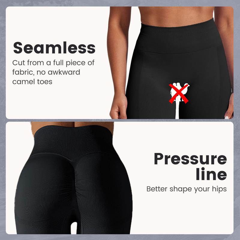 VICONOW Leggings for Women - Black Leggings High Waist Tummy Control Yoga Pants for Gym Workout Athletic Running