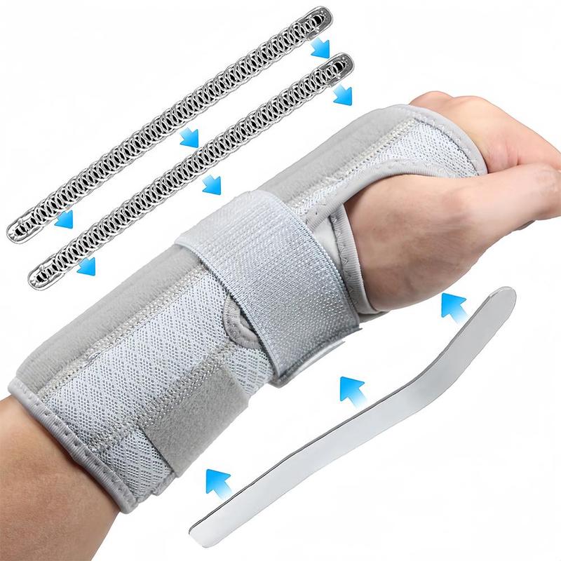 Adjustable Wrist Brace, 1 Count Wrist Support Brace with Splints, Hand Support for Men Women Wrist Sprain, Sports, Fitness