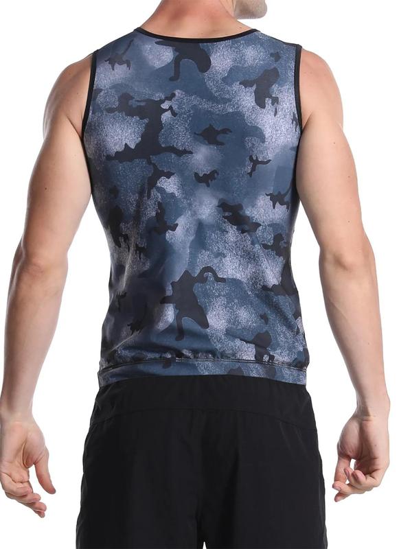 Men's Sleeveless Sauna Tops, Sporty Slim Fit Breathable Sweat-wicking Tanks for Gym Workout Running, Men Sport & Outdoor Clothing