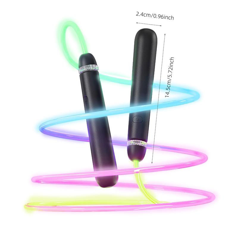 USB Rechargeable Light Up Jump Rope, Adjustable Skipping Rope, LED Glow in The Dark Jump Rope, Fitness Equipment for Home Gym Workout