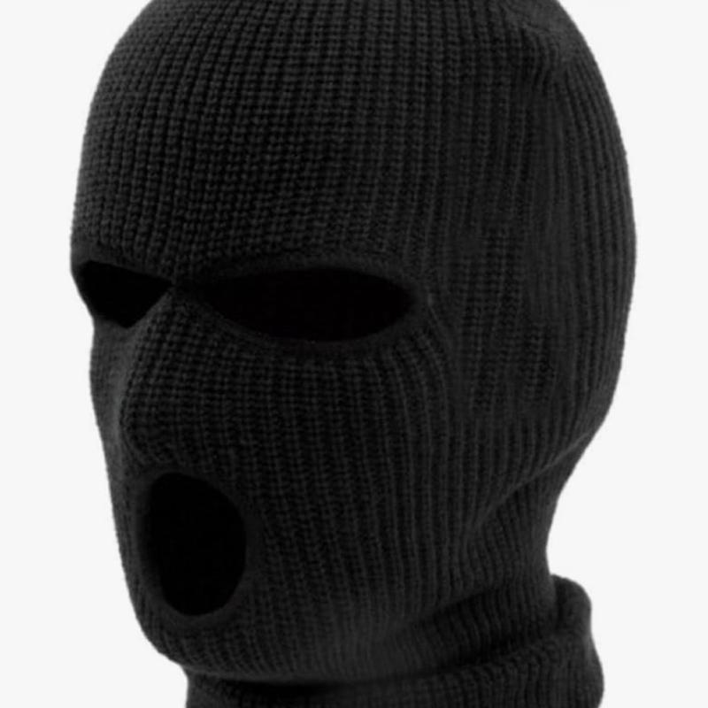 Ski mask 3 Hole Winter Knitted Mask, Full Face Cover Ski Scarf Mask Warm Balaclava for Adult