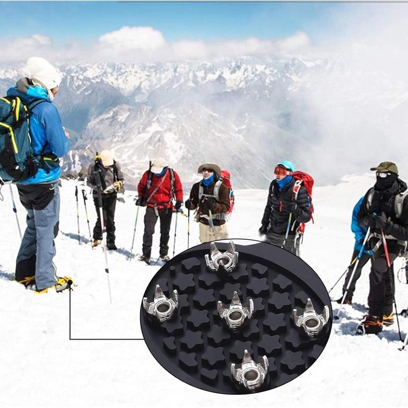 Universal Non Slip Gripper Spikes for Shoes, Ice Traction Cleat Grips with Steel Studs Crampon for Ice Sports