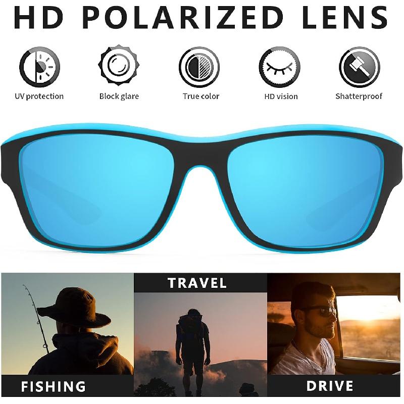 Polarized Sports Sunglasses for Men Driving Cycling Fishing Sun Glasses 100% UV Protection Goggles