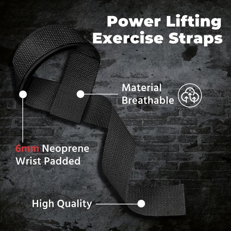 Lifting Straps, Weightlifting Straps, Deadlift Straps with Padded Neoprene for Power Lifting, Bodybuilding, Gym Workout, Strength  & Fitness Workout