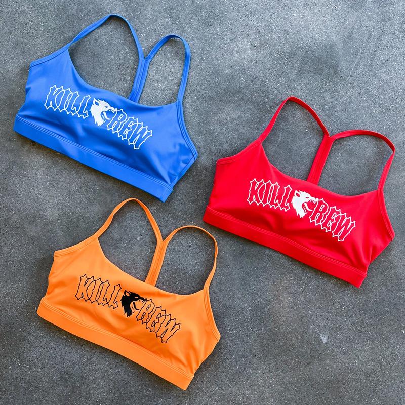 [Kill Crew] Classic Sports Bra - Orange   Black, Womens, Gymwear, Comfortable