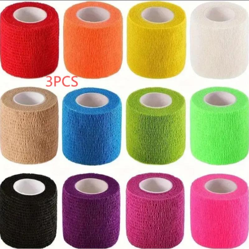 Self Adhesive Elastic Bandage, 3 Rolls Sports Bandage, Elastic Wrist Bandage, Ankle Bandage, Sports Accessories for Wrist and Ankle