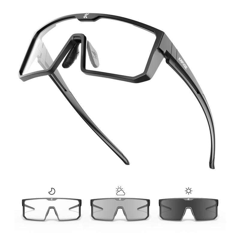 KAPVOE Photochromic Cycling Glasses Men Women Clear Mountain Bike Sunglasses MTB Bicycle Riding Sports Triathlon Running