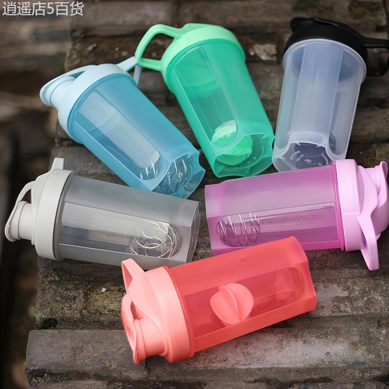 1pc Protein Shaker Bottle 16.9oz, Protein Powder Blender Bottle, Leak Proof, Fitness Portable Milkshake Bottle, 6.8in 3in