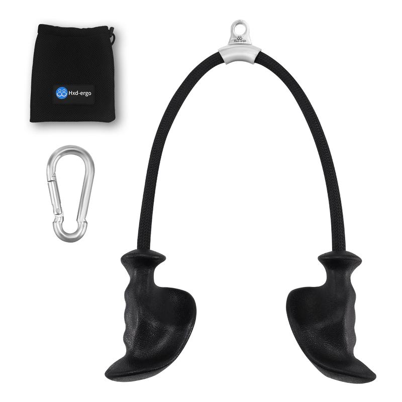 HXD-Ergo Elevate Your Workout: Enhance Your Tricep Training with Our Triceps Rope and Ergonomic Handles Perfect for Cable Machines, Pulley Systems, Ideal for Gym and Home Gym.