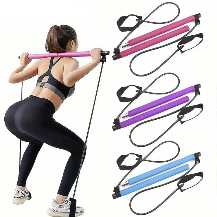  Pilates Bar for Home Yoga.Pilates Bar Kit with Resistance Bands,Exercise Fitness Equipment for Women & Men Home Gym Yoga Pilates