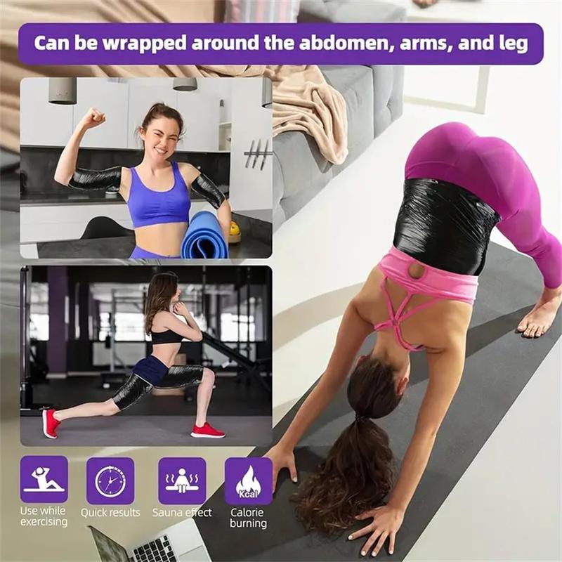 Black Body Wrap, 1 Count Multifunctional Body Wrap for Exercise & Enhanced Sweat Belly Membrane, Fitness Accessories for Home Gym, Christmas Gift