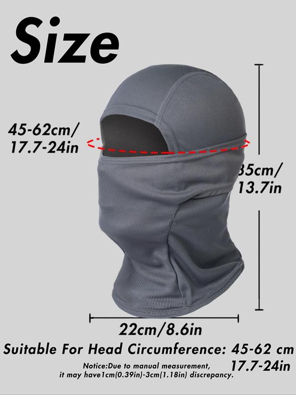 Hollow Out Full Face Mask, Breathable Face Cover, High Elasticity Face Mask for Motorcycle Bicycle, Sports & Outdoor Clothing Accessories