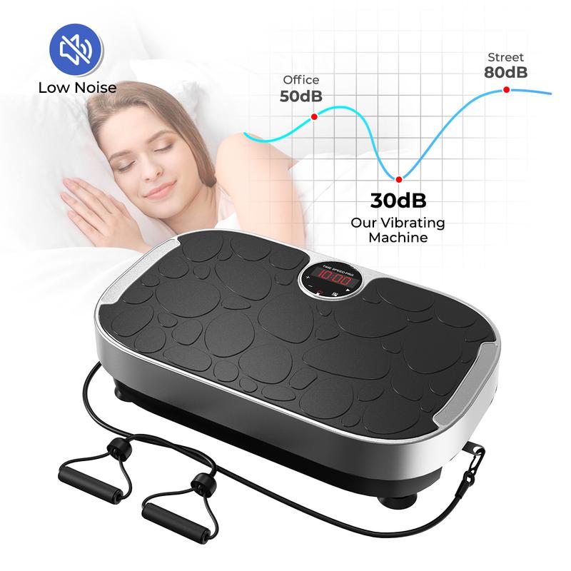 RELIFE REBUILD YOUR LIFE Vibration Plate with USB Speaker Fitness Vibrating Platform Exercise Machine Lymphatic Drainage, Women Men Full Body Shaker