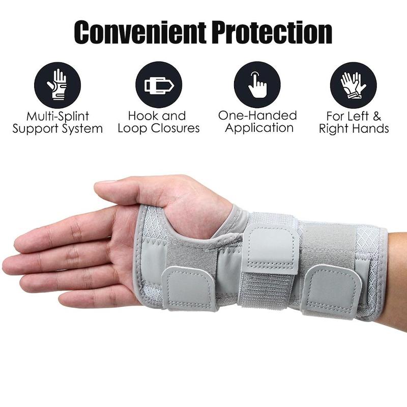 Adjustable Wrist Brace, 1 Count Wrist Support Brace with Splints, Hand Support for Men Women Wrist Sprain, Sports, Fitness