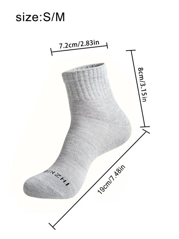 Women's Letter Print Crew Socks, Athletic Quarter Cut Ankle Socks, Soft Comfy Breathable Sports Socks for Daily Wear, Yoga Socks, Compression Socks, Socks for Women, Summer Outfits 2024