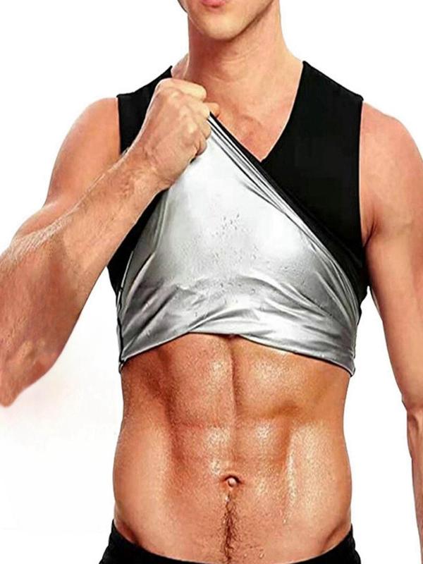 Men's Plain Sauna Sweating Vest Shapewear, Breathable Comfortable Vest Shaper for All Seasons, Men's Shapewear for Gym Workout