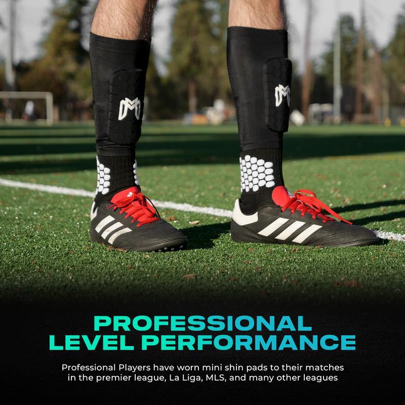 MediCaptain Mini Shin Pad Sleeves - Mini Shin Guards Soccer – Built in Shin Pads for Men, Women, Teens – Small Shin Guards - Perfect for High Level Players - Lightweight, Breathable Comfortable